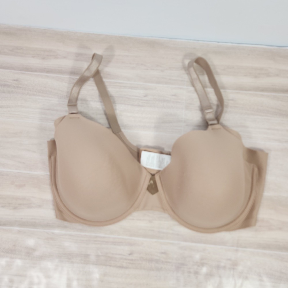 Warners Blissful Benefits 38D Bra Underwire Satin Padded Cup Adjustable Strap